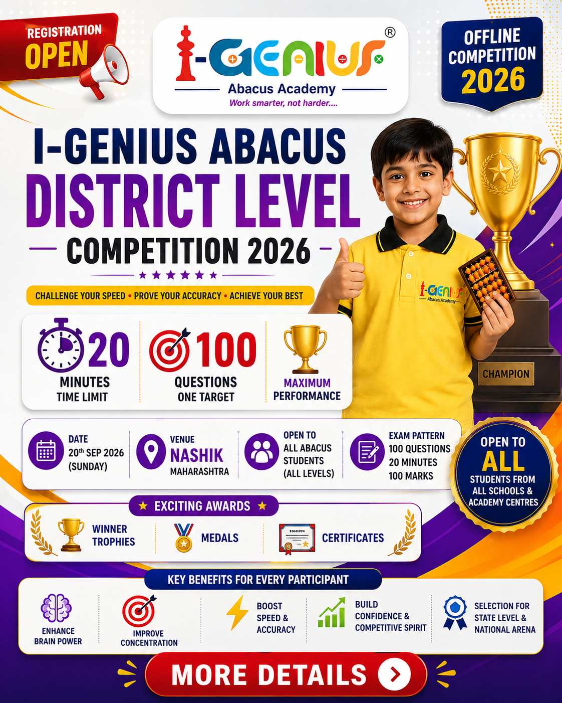 I-Genius Abacus District Level Competition 2026